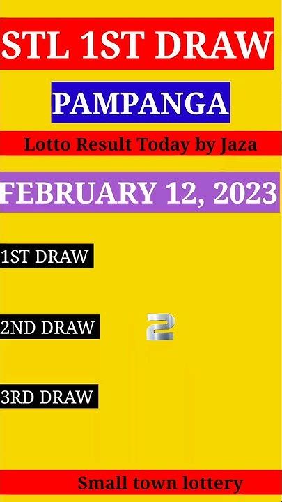 stl pampanga result today 1st draw history|PCSO Official .